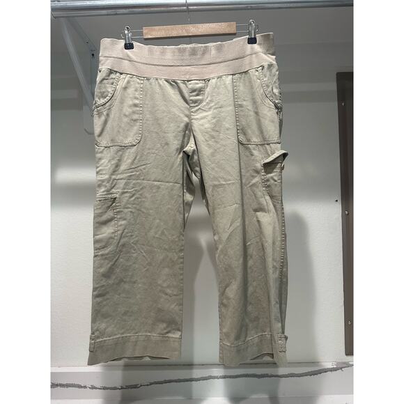 Amatti Maternity Pull-On Khaki‎ Cropped Pants Size Large - Picture 1 of 6